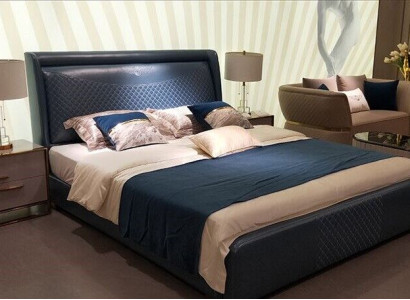 Classic Upholstery Leather Velvet Double Bed Luxury Design Beds Double Marriage new
